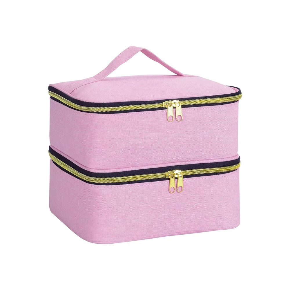 Portable Nail Polish Organizer Handheld Double Layer