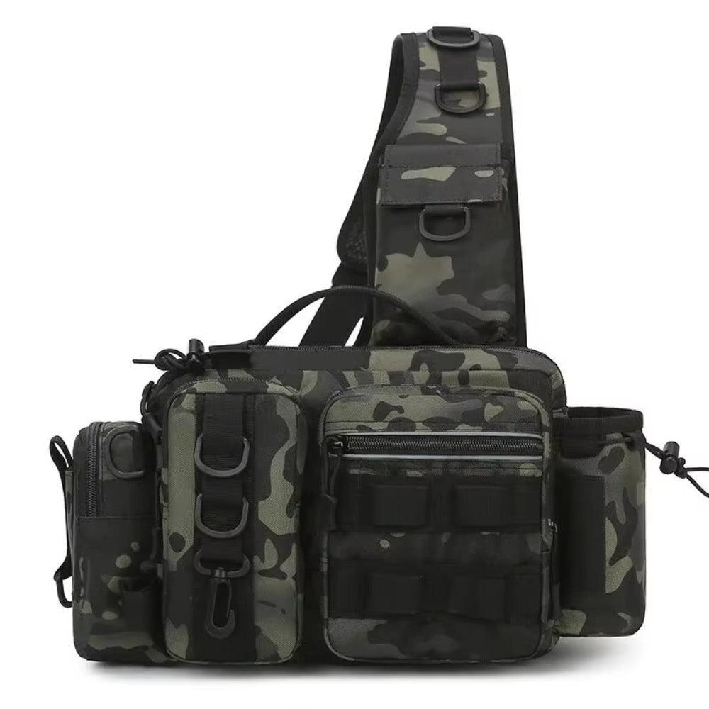 Fishing Tackle Backpack with Rod Holder and Gear Storage
