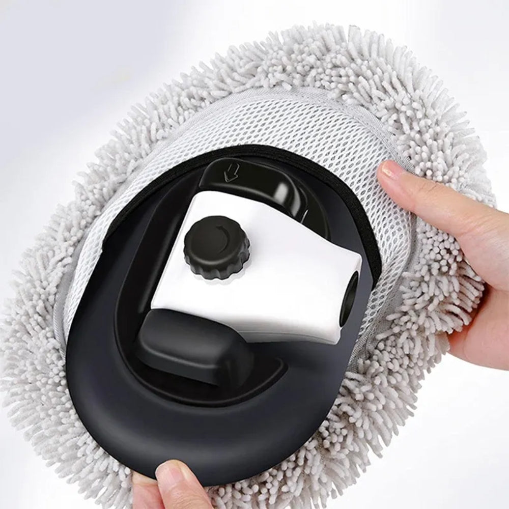 Chenille Car Wash Brush Telescoping Long Handle Cleaning Mop Tool