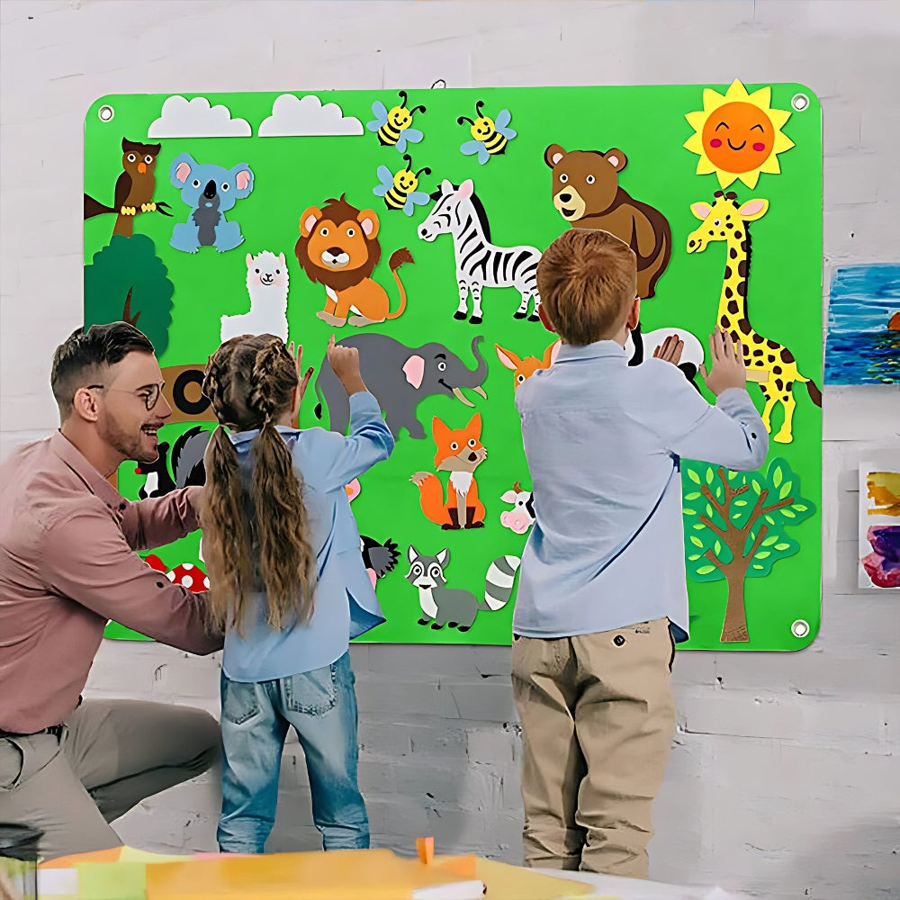 Children's Teaching Felt Board Farm Animals Story Set