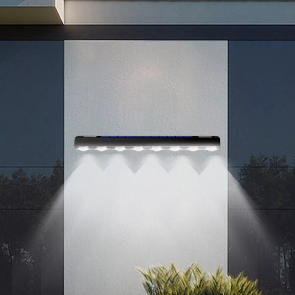8 LED Solar Wall Light Outdoor Waterproof Garden Balcony Fence Lighting Lamp