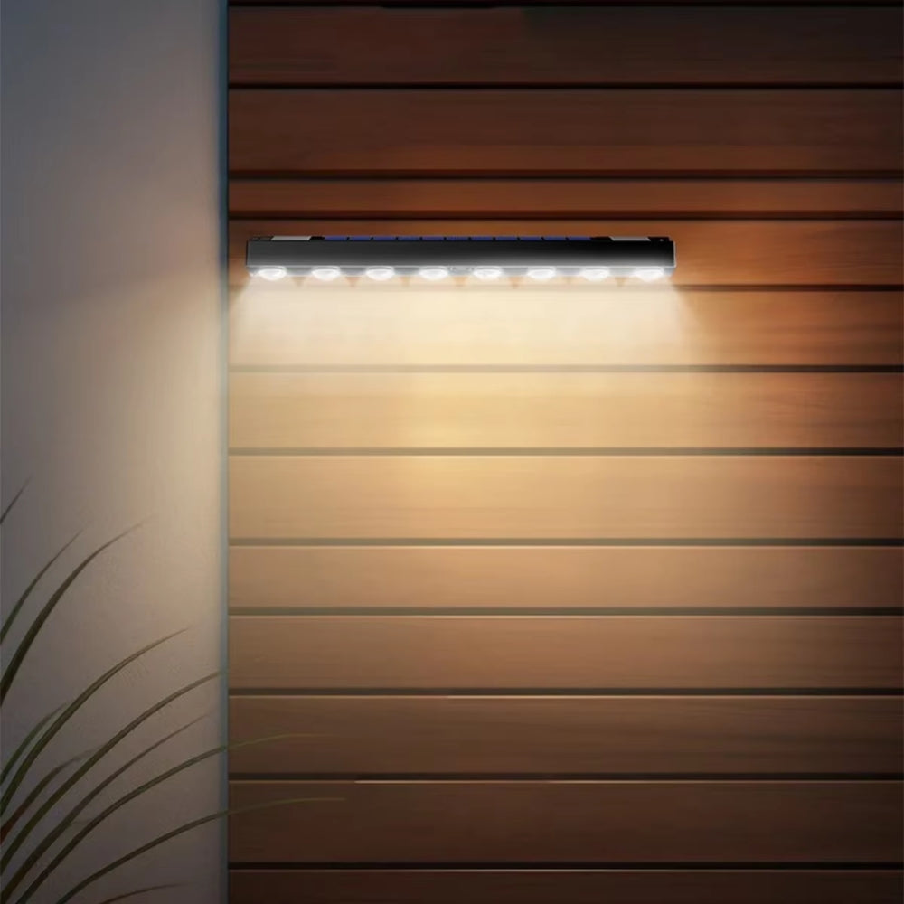 8 LED Solar Wall Light Outdoor Waterproof Garden Balcony Fence Lighting Lamp