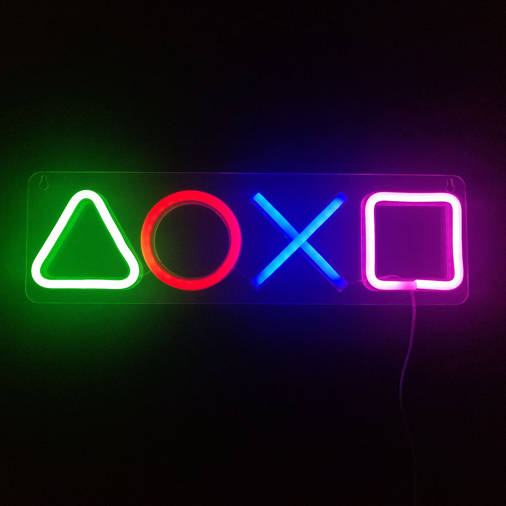 Custom Neon PS4 Game Icon Light LED Wall Sign for Room Decor