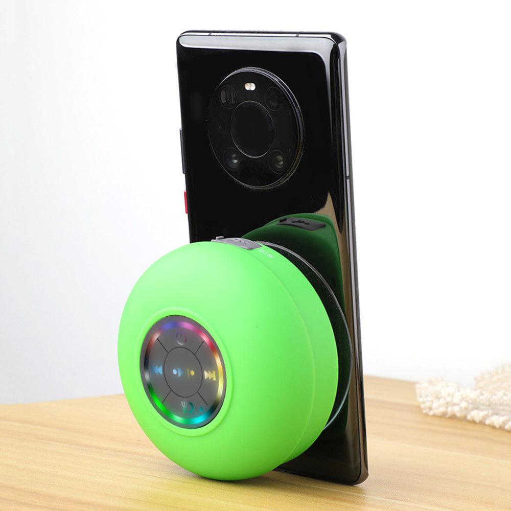 Portable Bluetooth Speaker with LED Waterproof Suction Cup Stereo Sound