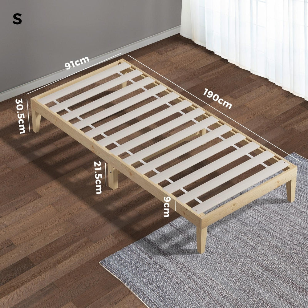 Single Bed Frame Pine Wood Base