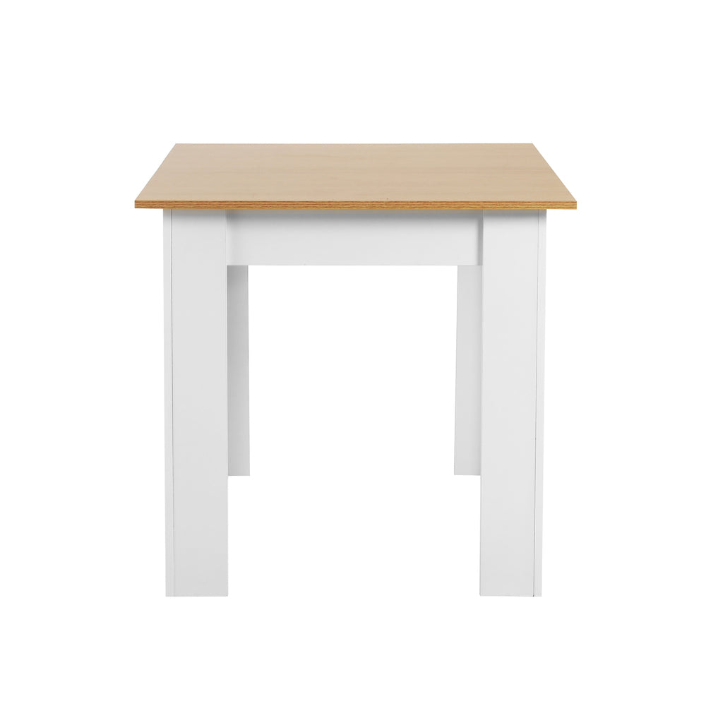Extendable Wooden and White Dining Table 160cm