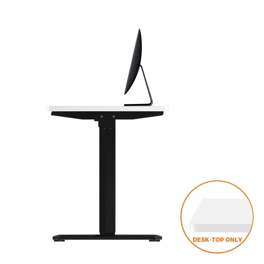 White Standing Desk Top with Drilled Hole 140x70cm