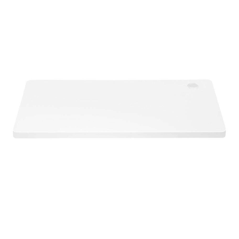 White Standing Desk Top with Drilled Hole 140x70cm