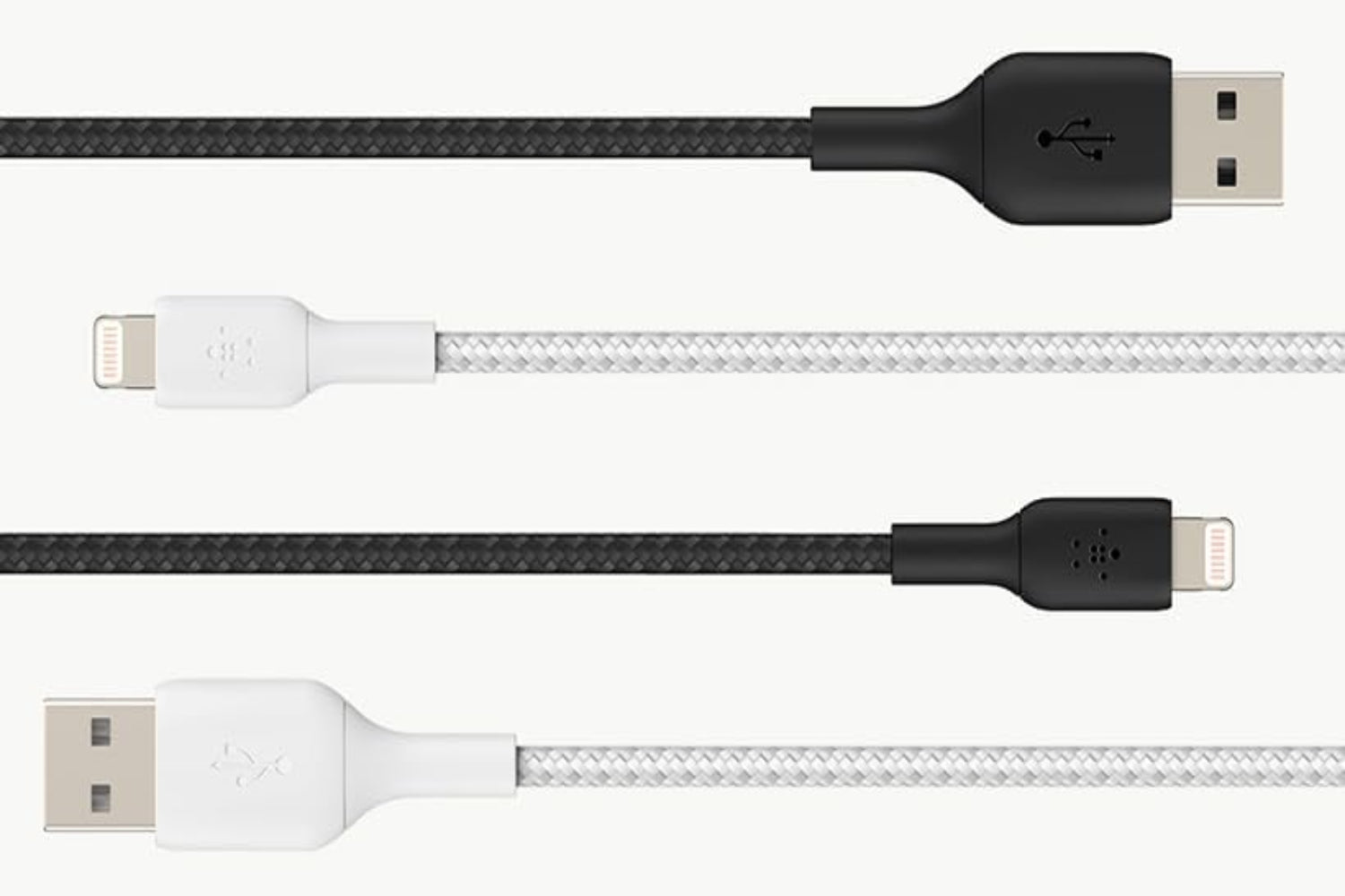 Belkin BoostCharge Lightning to USB-A Braided Cable 2m - White