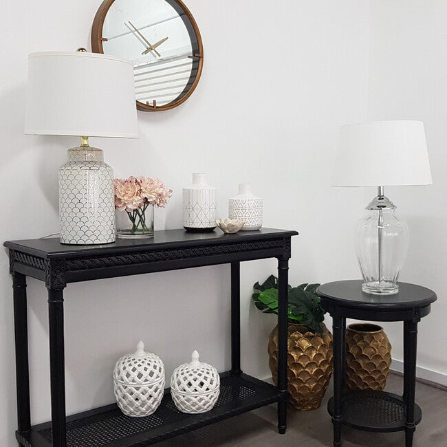 Polo Occasional Round Table Black Side Table Versatile Living Room Furniture