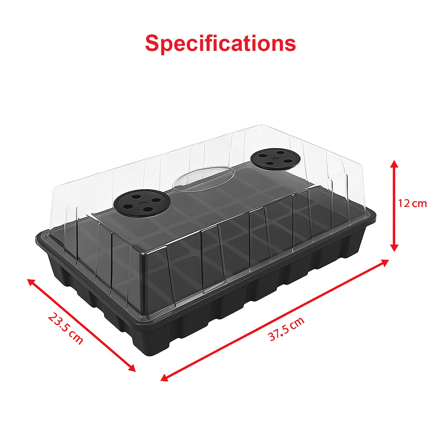 Hivvago Seed Starter Trays 4-Pack – 40 Cell Kits with Ventilated Domes
