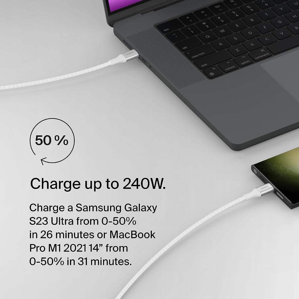 Belkin BoostCharge 2M USB-C to USB-C Fast Charging Cable