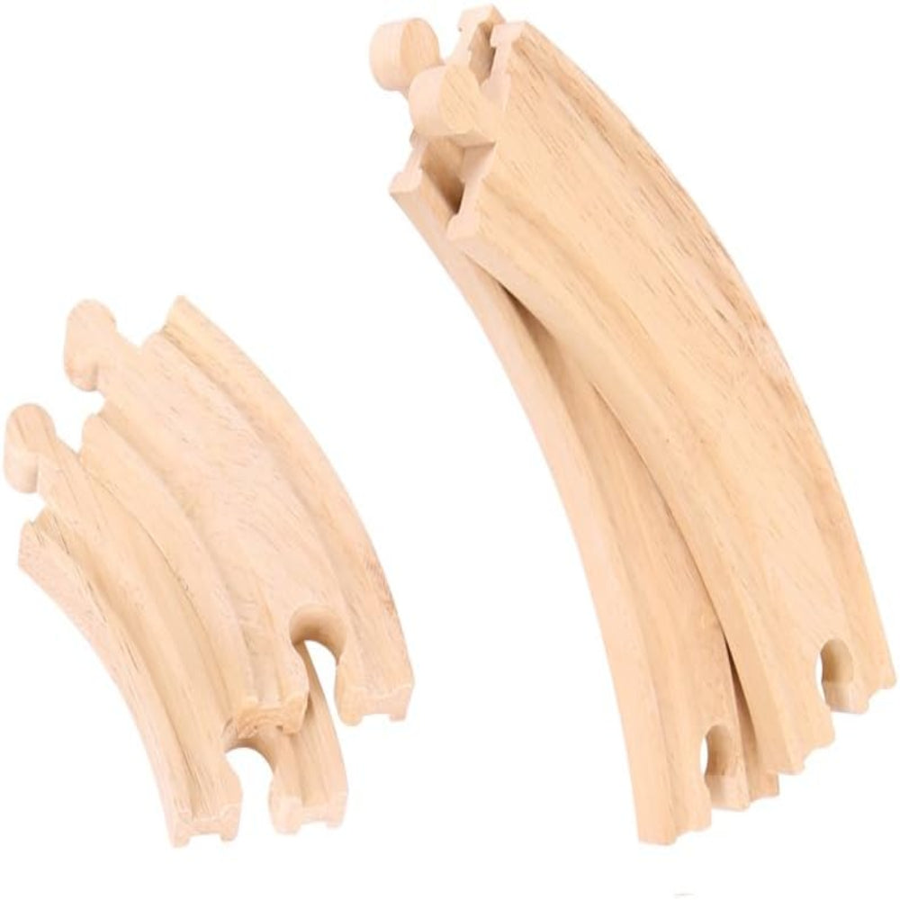 Bigjigs Rail Low Level Track Expansion Pack Wooden Railway Track Extension Set