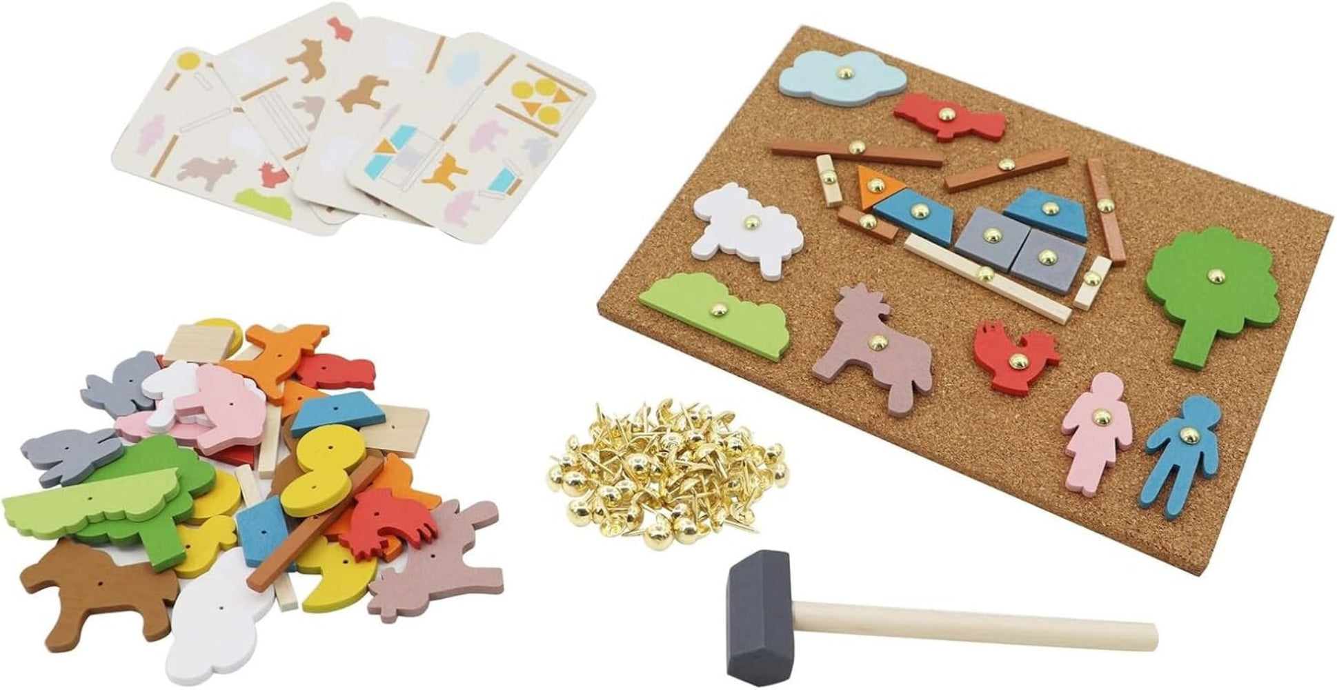Kaper Kidz Farm Tap A Shape With Hammer Nails