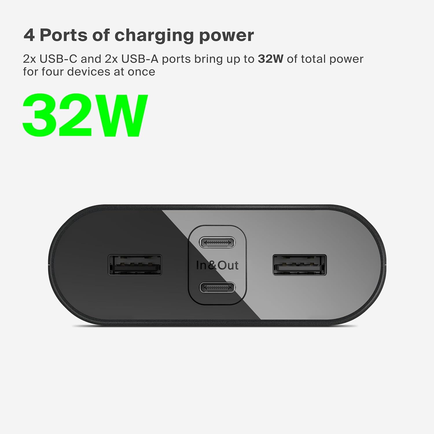 Belkin Boostcharge Power Bank 4 Port 26k 32W Black