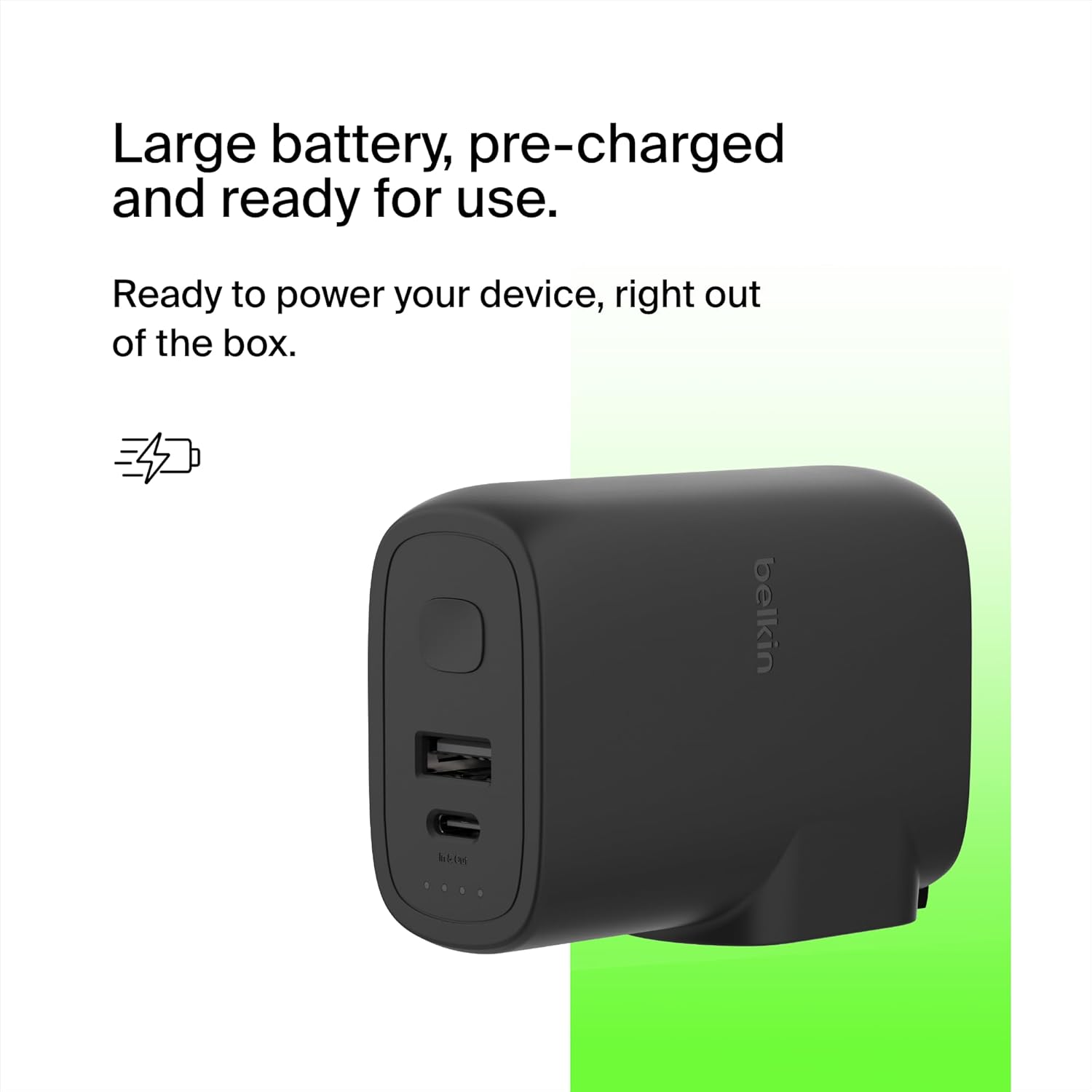 Belkin BoostCharge Hybrid Wall Charger 25W + Power Bank 5K with Travel Adapter Kit