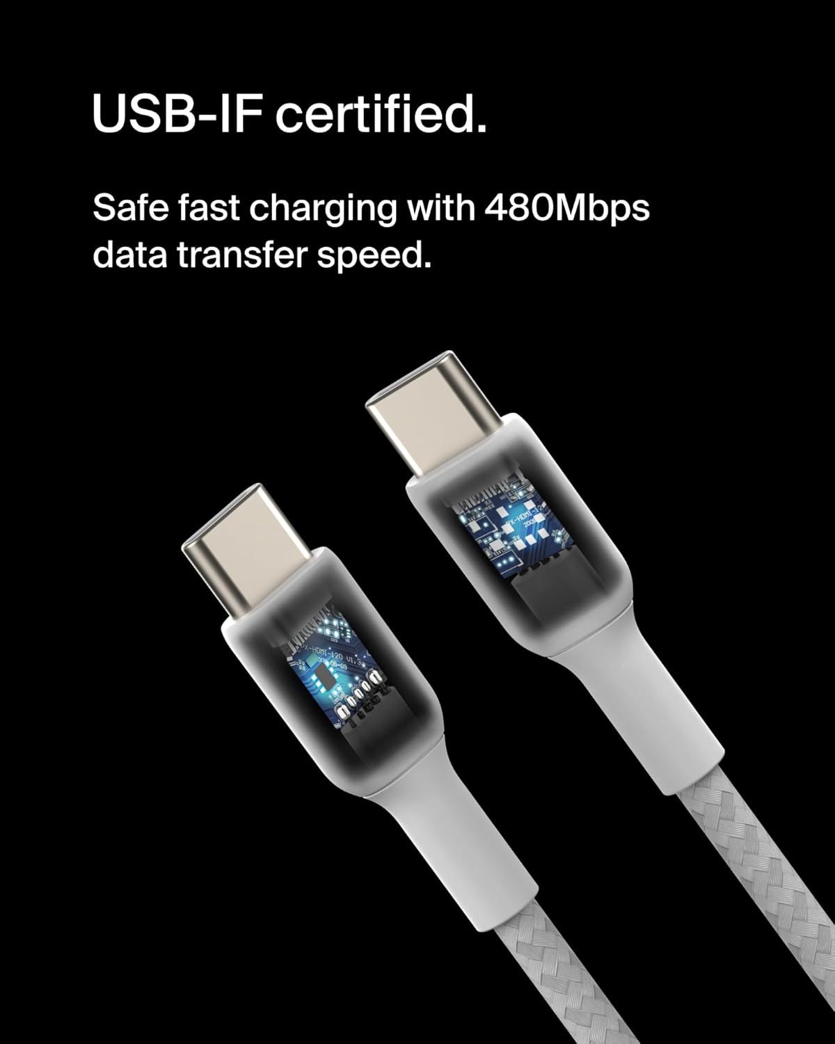 Belkin BoostCharge USB-C to USB-C Braided 1M Cable