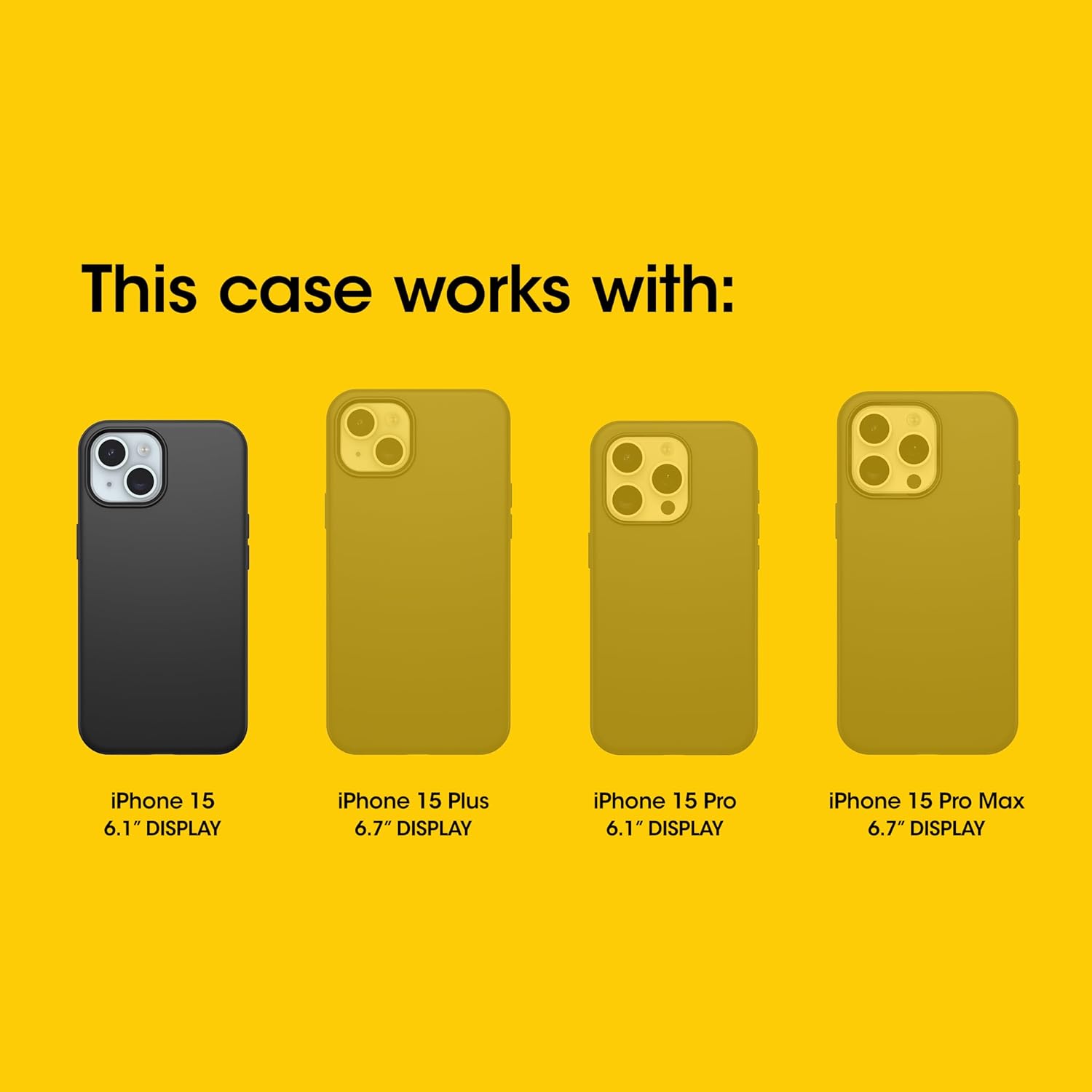 OtterBox iPhone 15 Symmetry Phone Case - Black