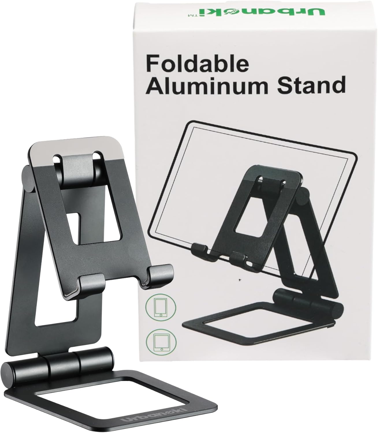 Urbanoki Portable Phone Tablet Stand Dual Folding Desk Travel Cradle Dock - Available in Two Colours