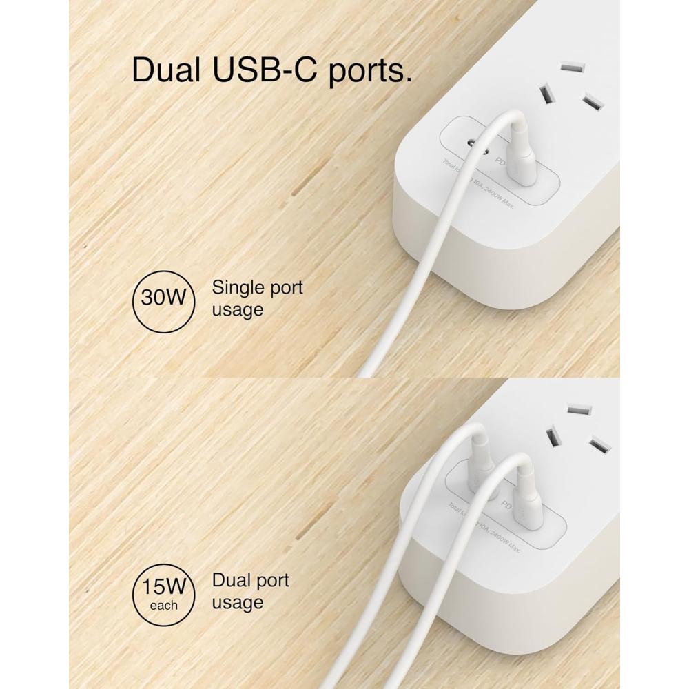 Belkin 4-Outlet Surge Protector with 2 USB-C Fast Charging