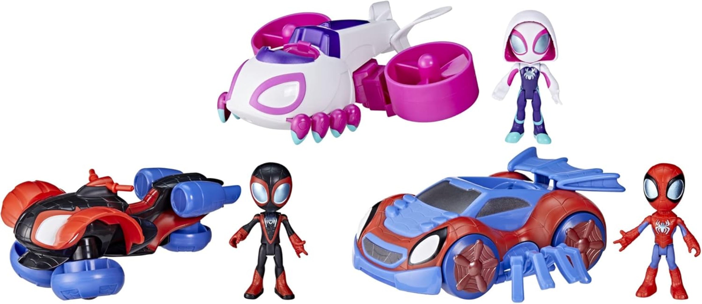 Spidey And His Amazing Friends SAF 2 in 1 Vehicle Multipack