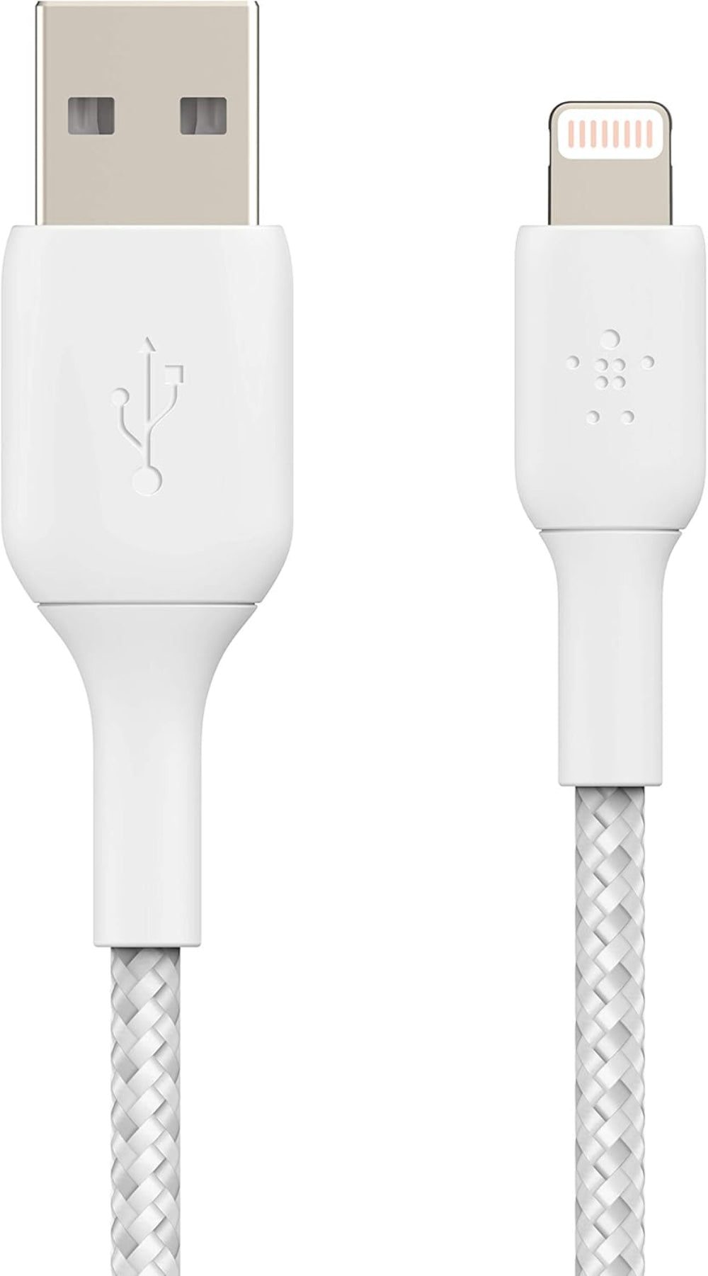 Belkin BoostCharge Lightning to USB-A Braided Cable 2m - White