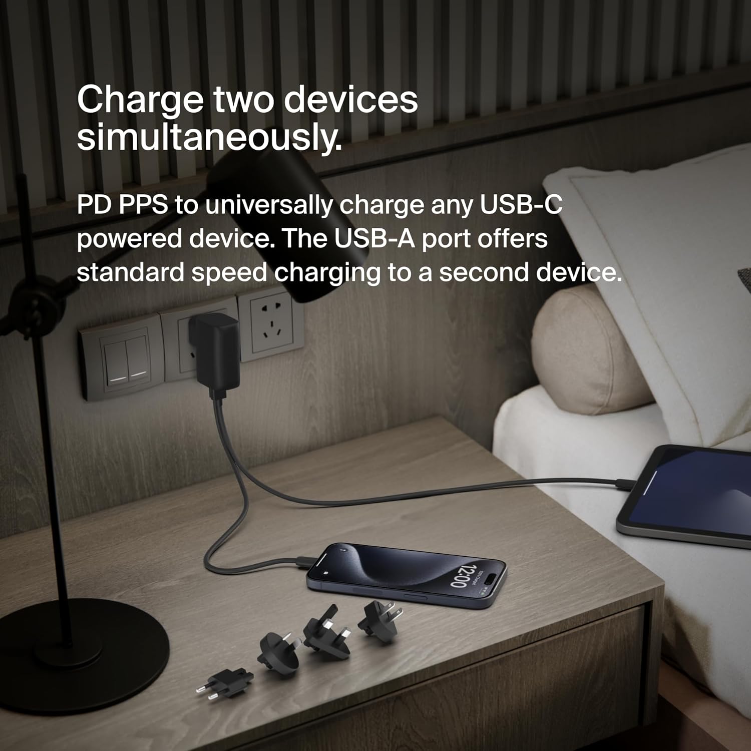 Belkin BoostCharge Hybrid Wall Charger 25W + Power Bank 5K with Travel Adapter Kit