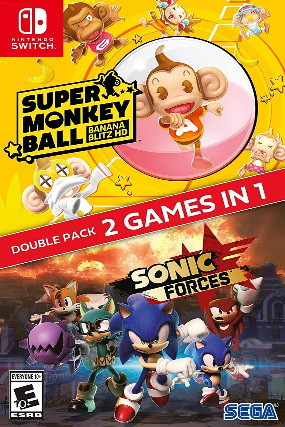 Sega Sonic Forces + Super Monkey Ball: Banana Blitz HD Double Pack (Switch)