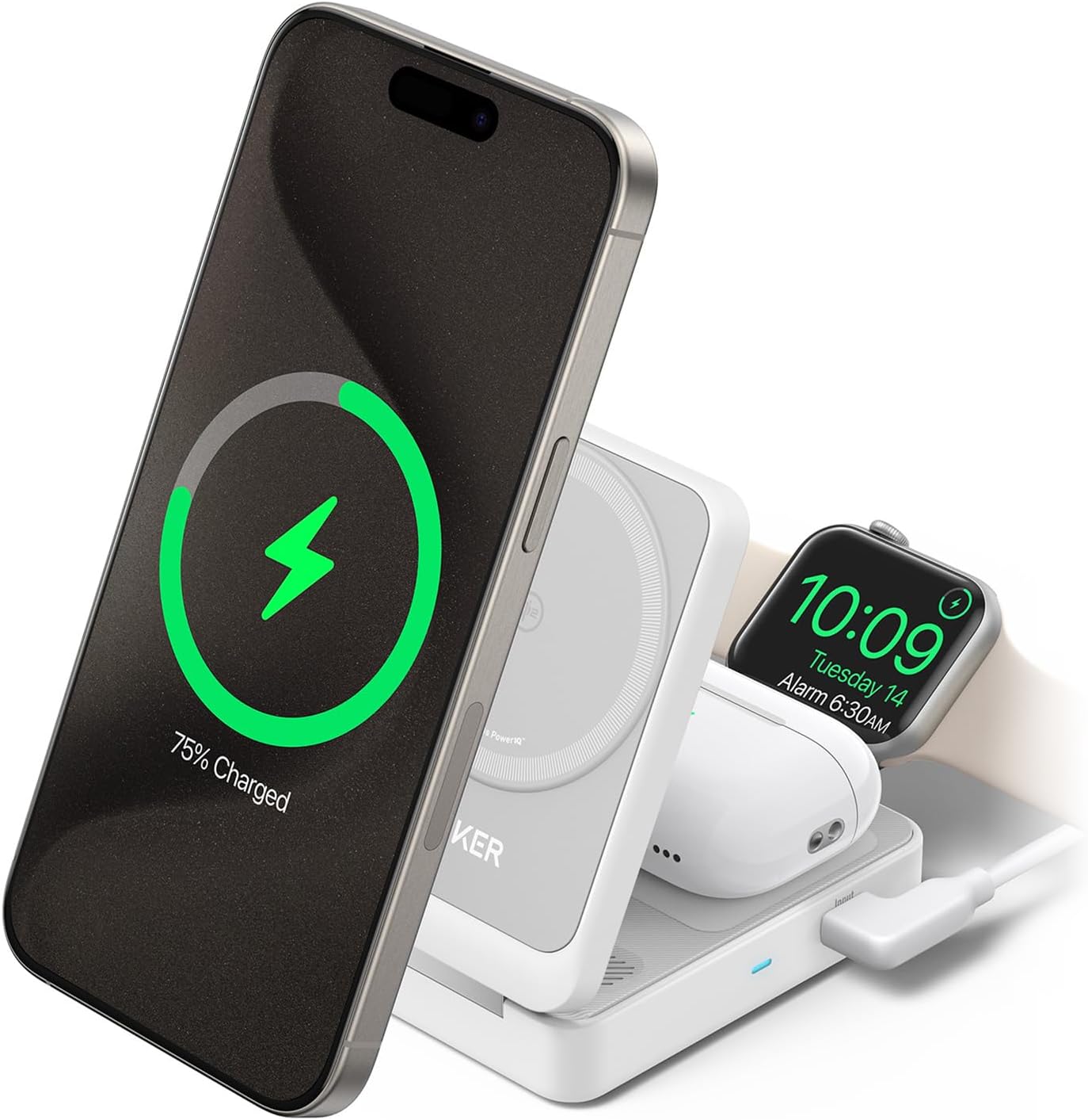 Anker MagGo Foldable 3 in 1 Charger Qi2