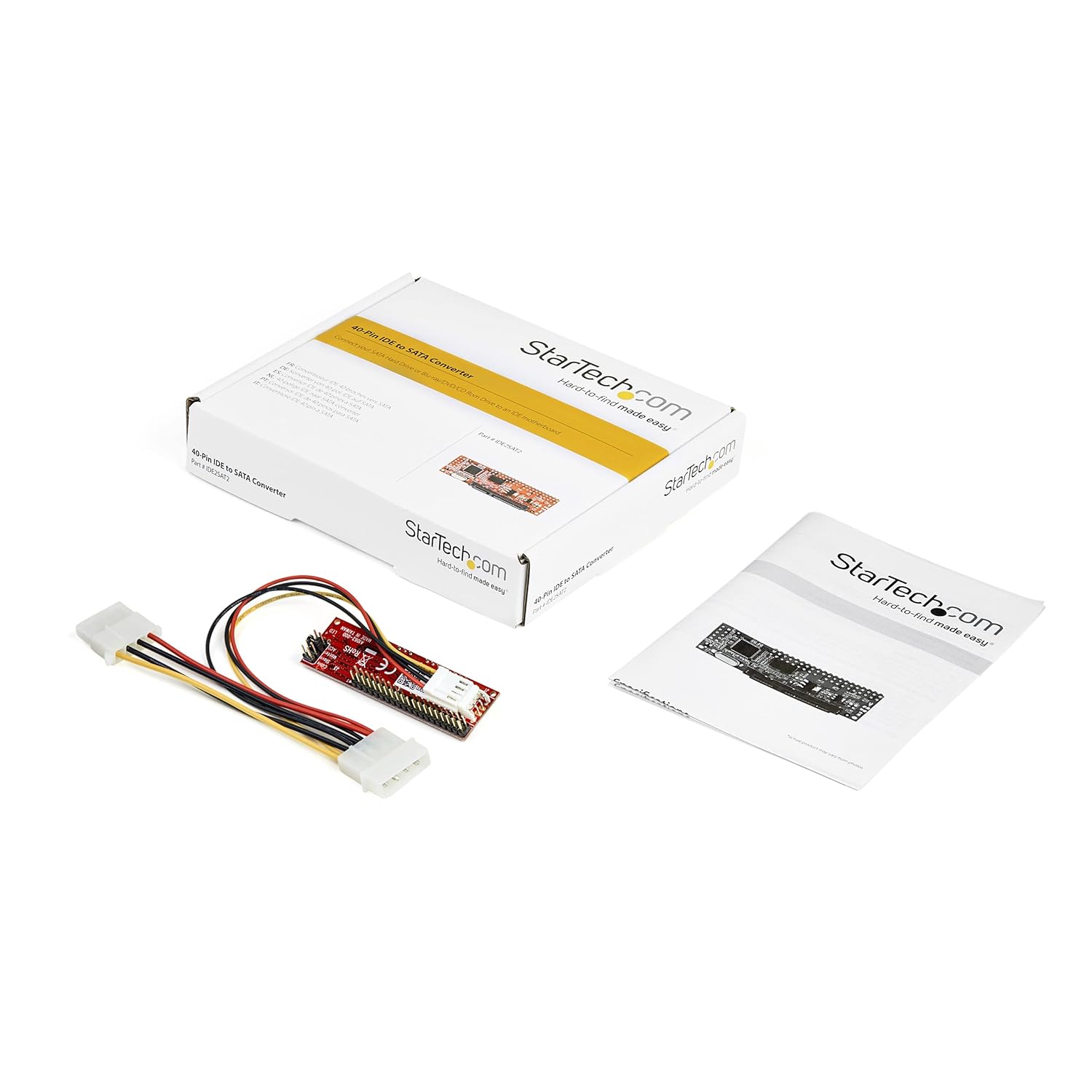 StarTech 40-Pin IDE PATA to SATA Adapter Converter - IDE to 2.5/3.5/5.25 SATA drive adapter with support For SSD,HDD and ODD