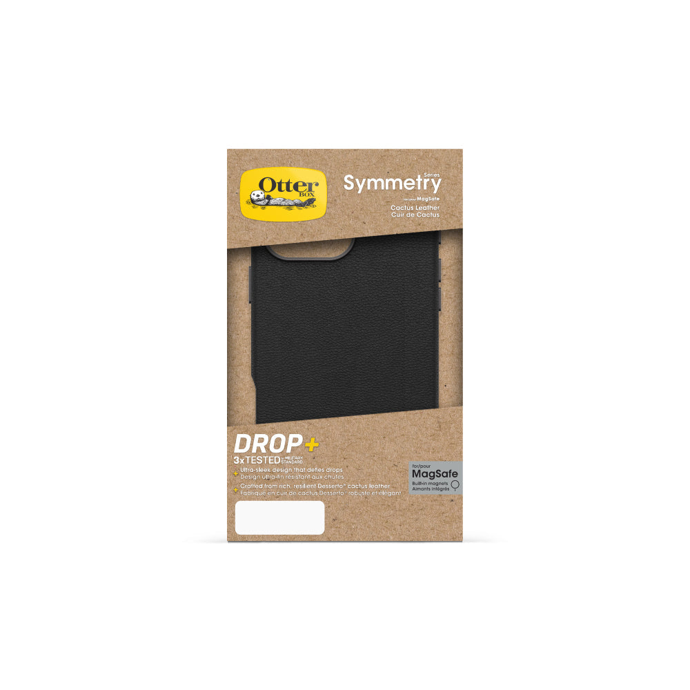 OtterBox Symmetry Series Cactus Leather for MagSafe Case for iPhone 16 Pro Max - Black