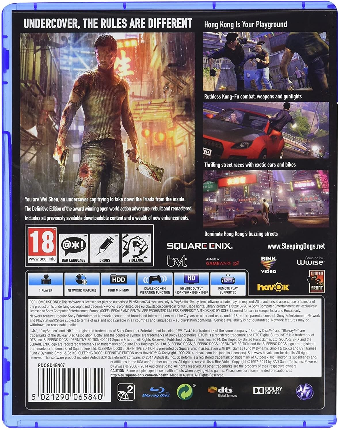 PlayStation Sleeping Dogs - Definitive Edition (PS4)