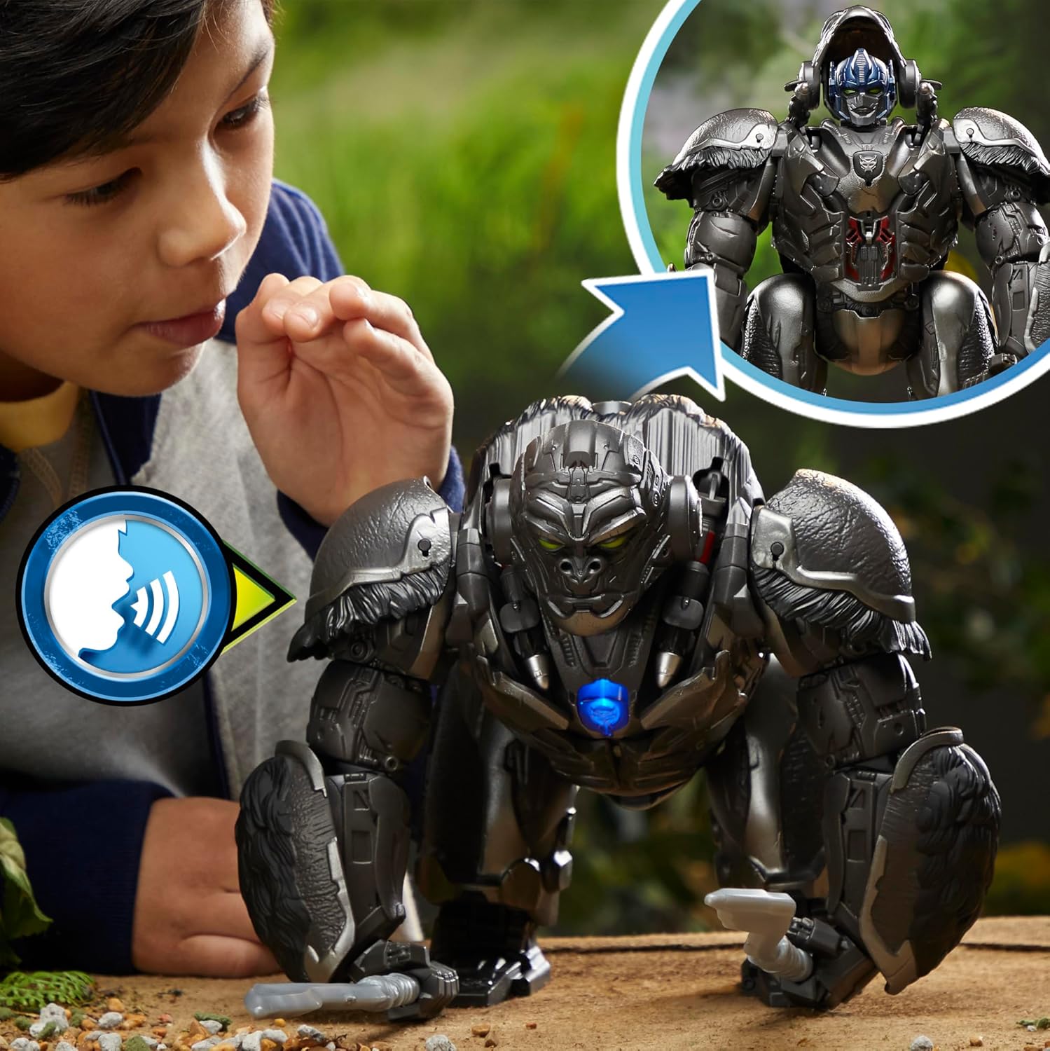 Transformers Rise of The Beasts Command & Convert Voice Controlled, auto Transforming Optimus Prima