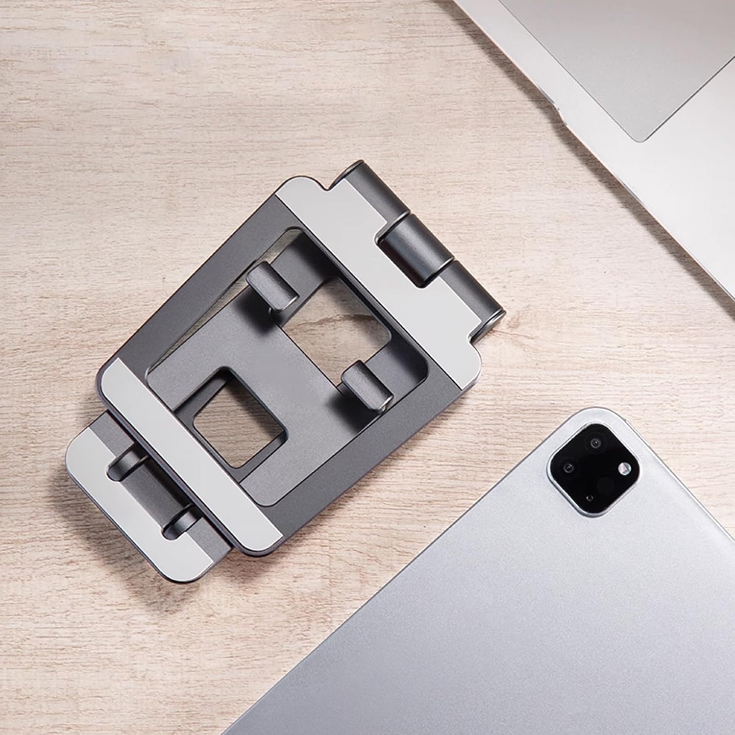 Urbanoki Portable Phone Tablet Stand Dual Folding Desk Travel Cradle Dock - Available in Two Colours