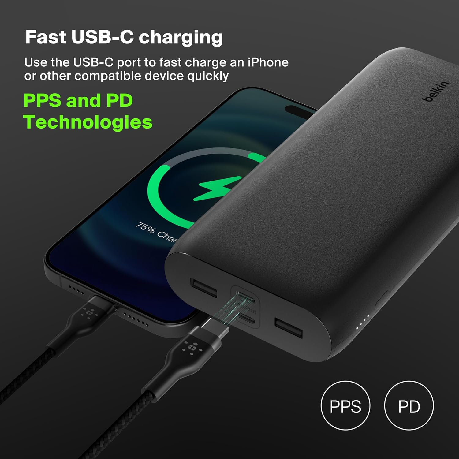 Belkin Boostcharge Power Bank 4 Port 26k 32W Black