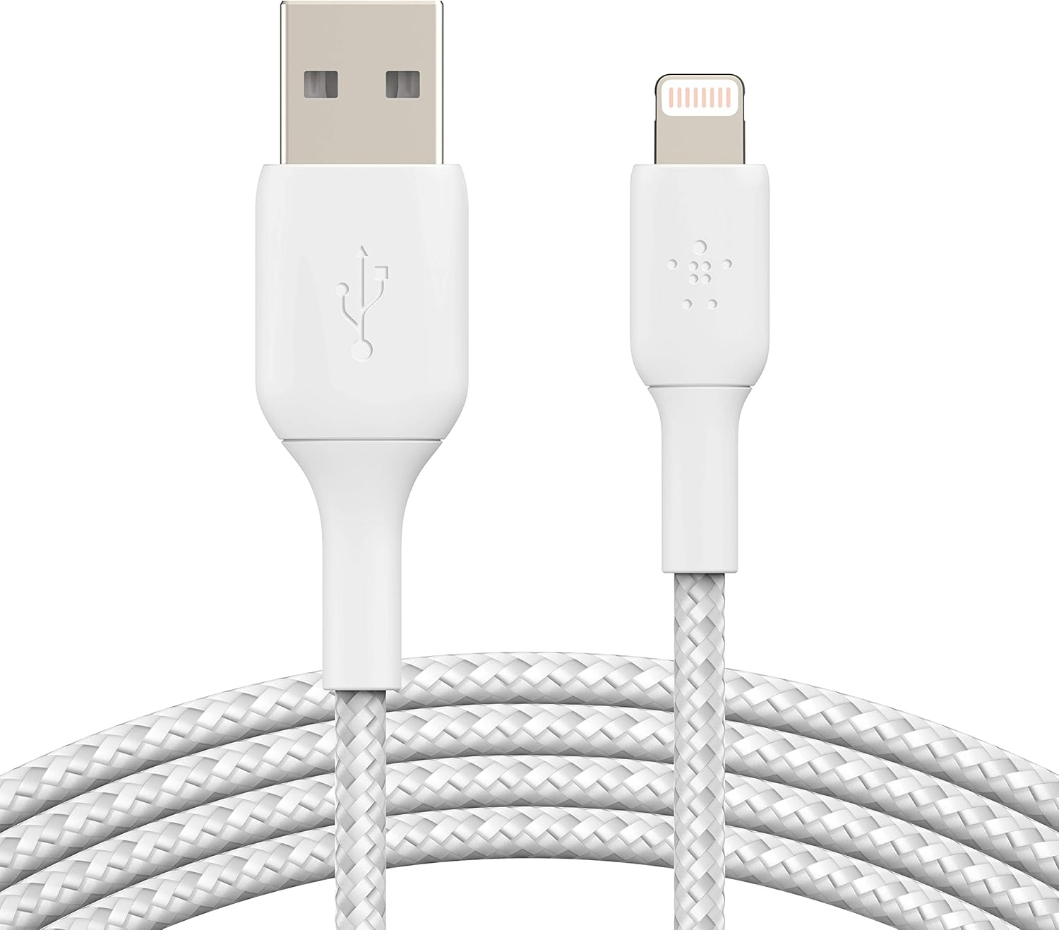 Belkin BoostCharge Lightning to USB-A Braided Cable 2m - White