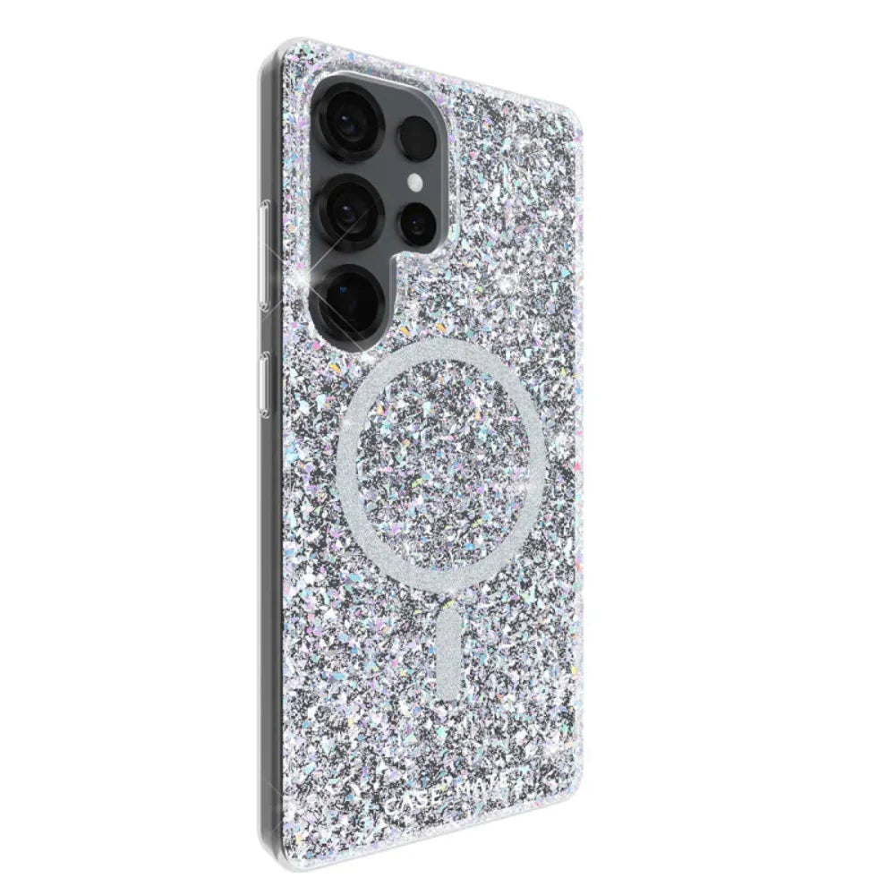 Case-Mate Twinkle Case -For Samsung Galaxy S25 Ultra - Disco w/ Magnet-Silver / Clear