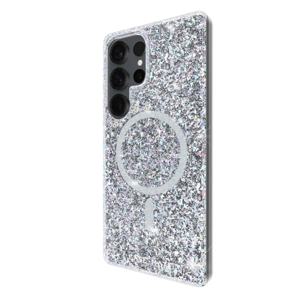 Case-Mate Twinkle Case -For Samsung Galaxy S25 Ultra - Disco w/ Magnet-Silver / Clear