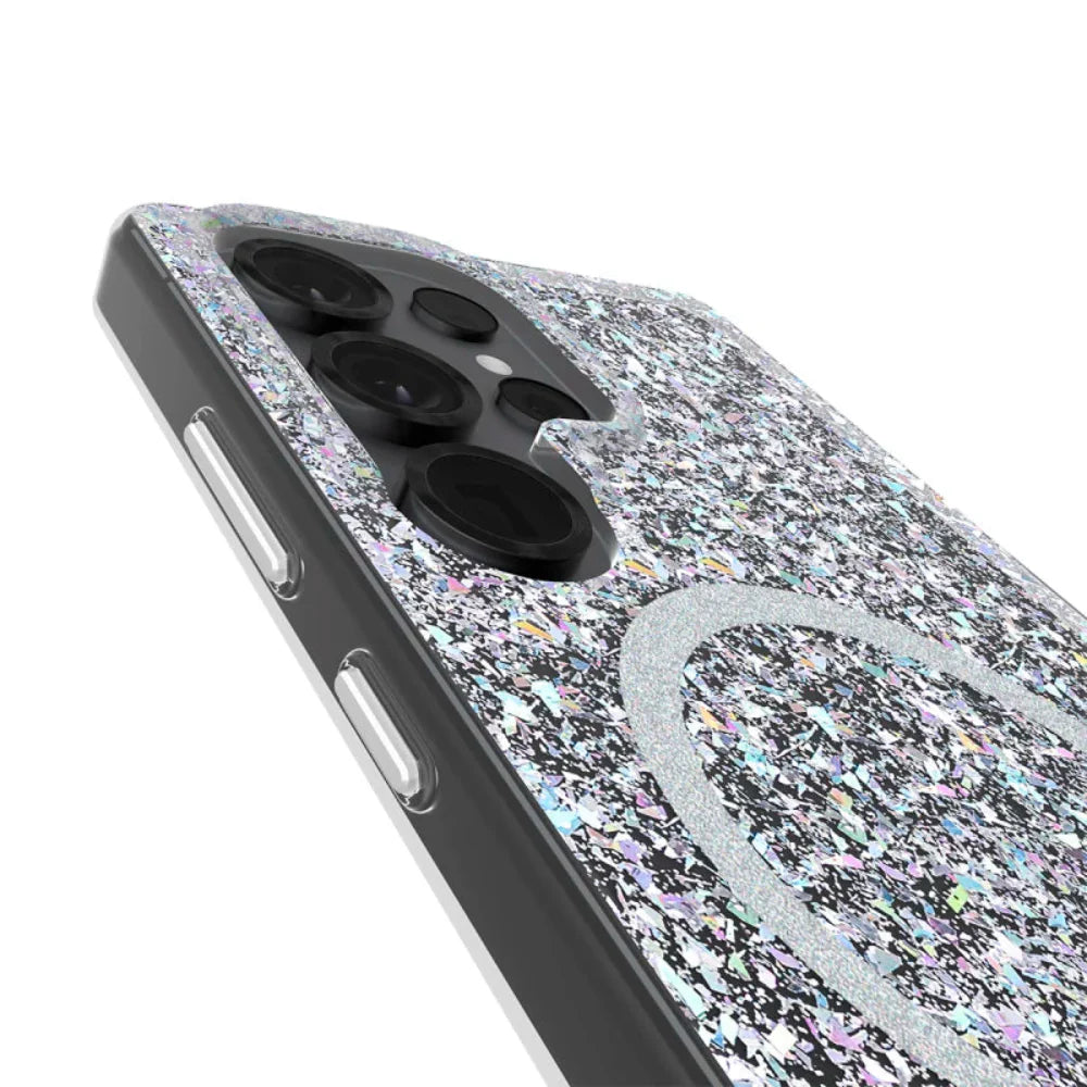 Case-Mate Twinkle Case -For Samsung Galaxy S25 Ultra - Disco w/ Magnet-Silver / Clear