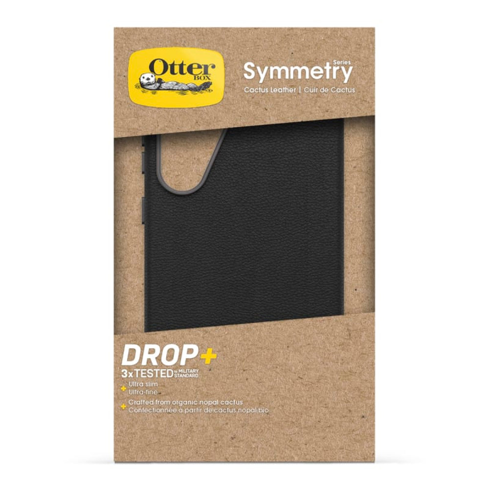 OtterBox Symmetry Cactus Leather Case-For Samsung Galaxy S25+ - Black