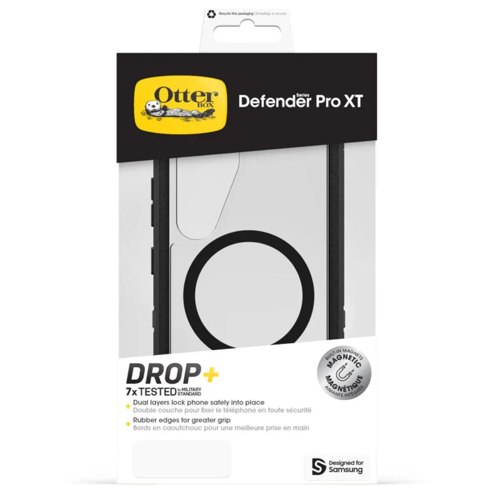 OtterBox Defender XT Mag Case-For Samsung Galaxy S25 - Dark Side-Black / Clear