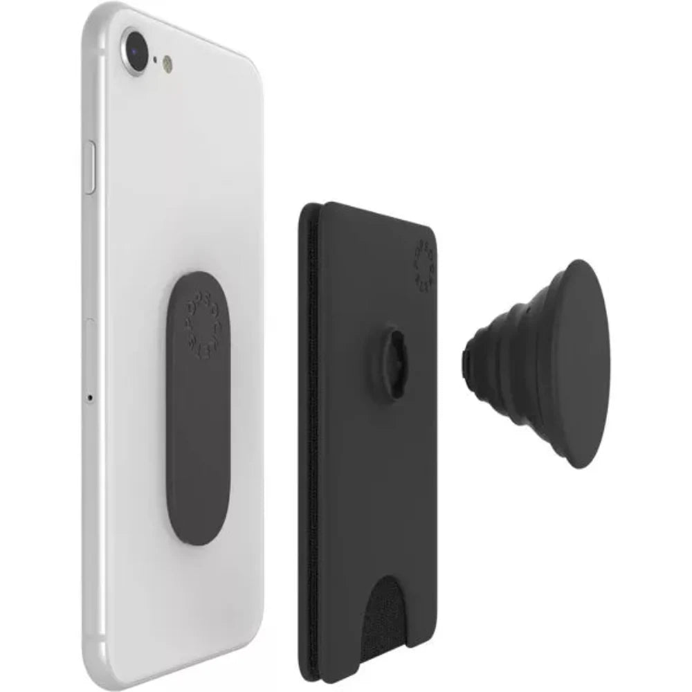 PopSockets Phone Wallet with Phone Card Holder- Black