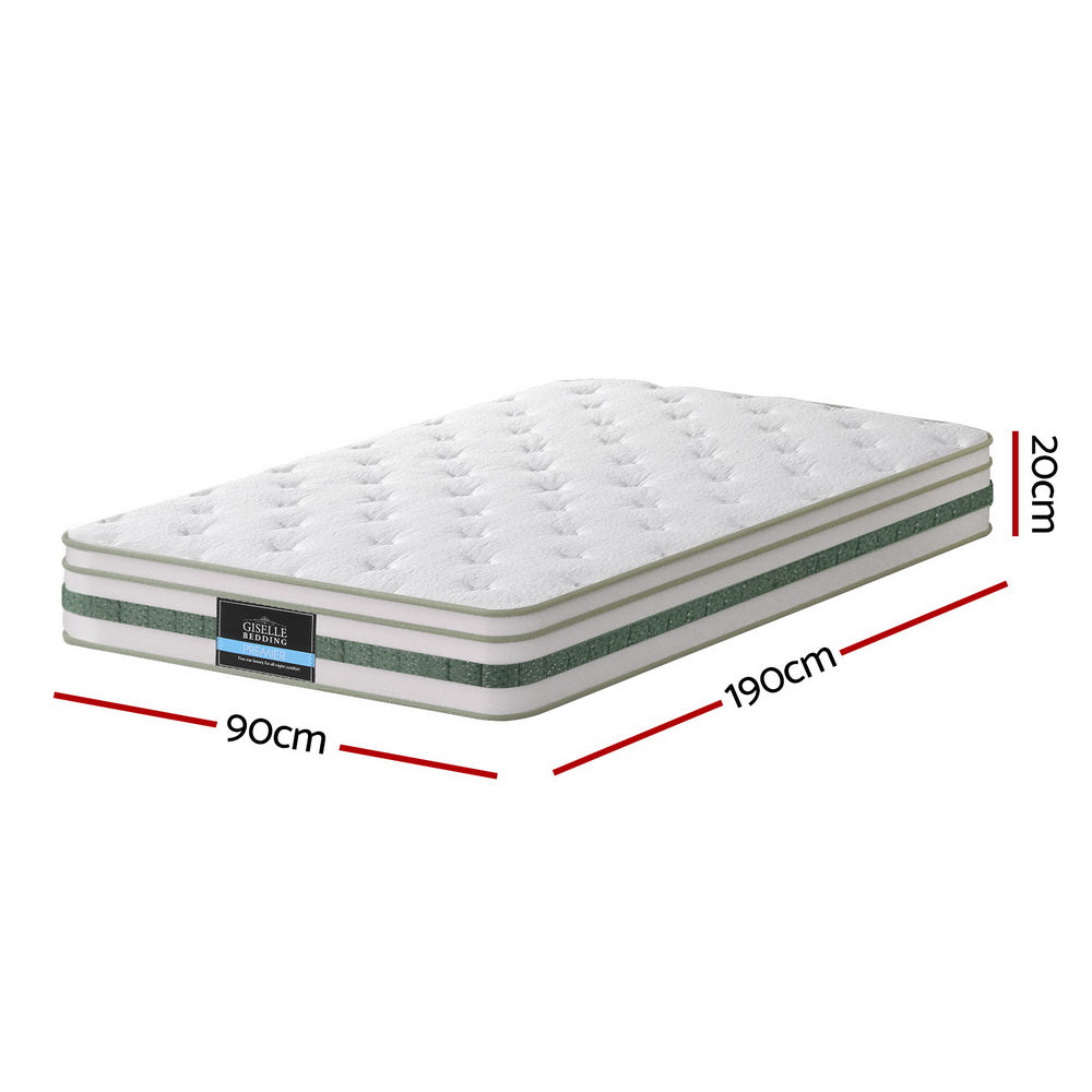 Giselle Mattress Single Green Tea Mattresses 20cm