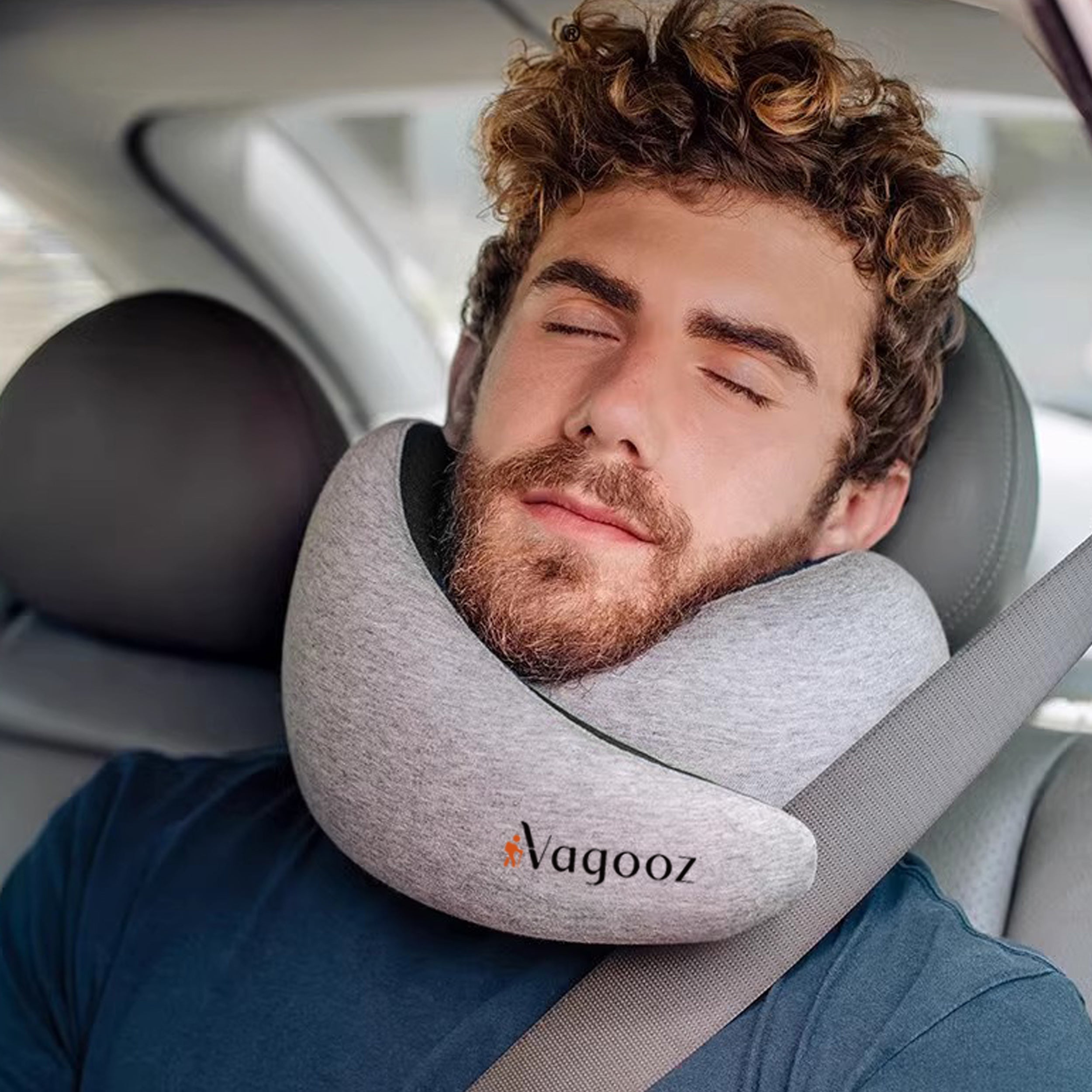 Vagooz Memory Foam Travel Neck Pillow Set