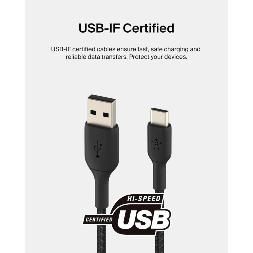 Belkin 1m Braided Boost Charge USB-C to USB Cable