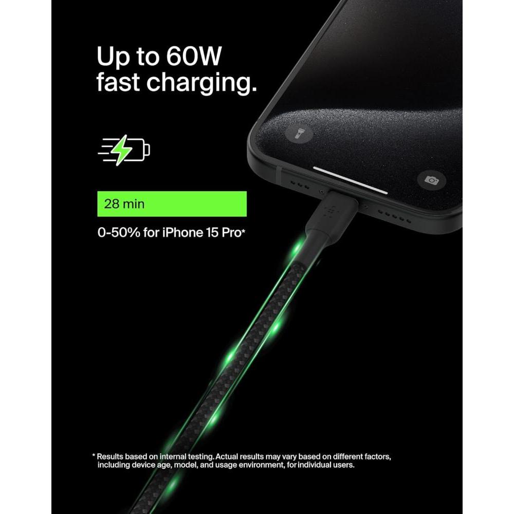 Belkin 1m Boost Charge Braided USB-C to USB-C Fast Charging Cable