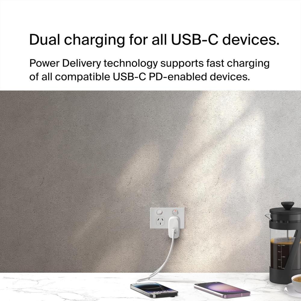 Belkin Boost Charge 60W Dual USB-C Wall Charger with PPS