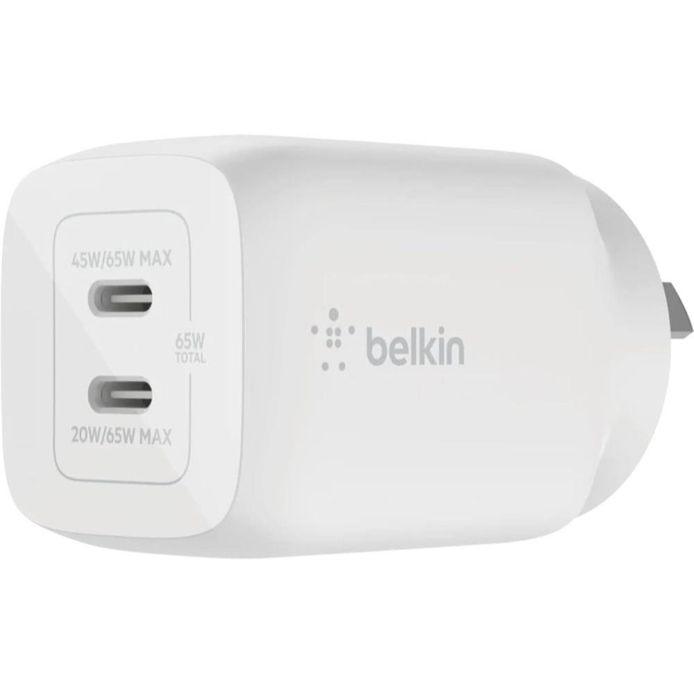 Belkin Boost Charge Pro 65W Dual PPS USB-C GaN Wall Charger