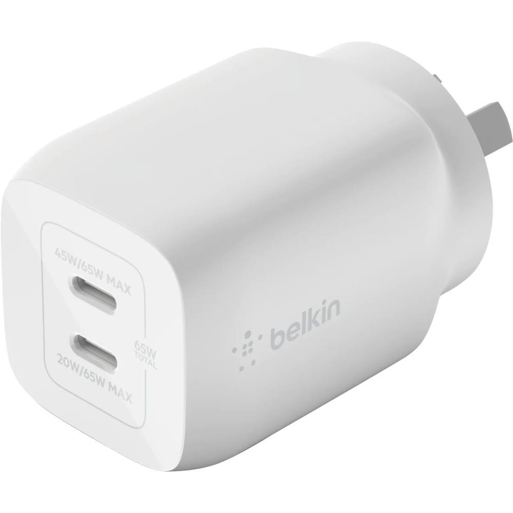 Belkin Boost Charge Pro 65W Dual PPS USB-C GaN Wall Charger