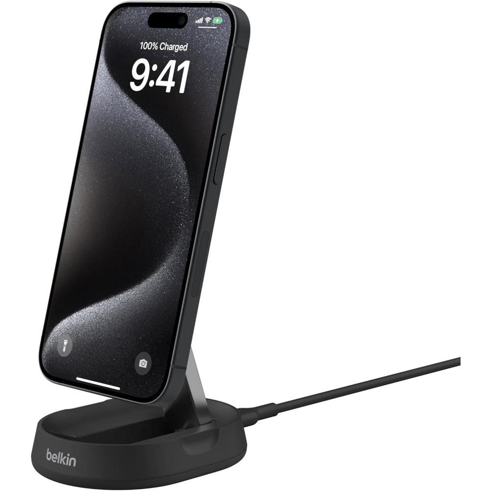 Belkin Boost Charge Pro 15W Mag Safe-Compatible Charging Stand - Black